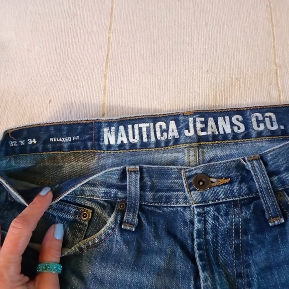 NAUTICA Mens Clipper Relaxed Fit Straight Chino Trousers W42 L32 Beige